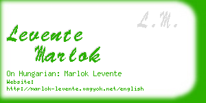 levente marlok business card